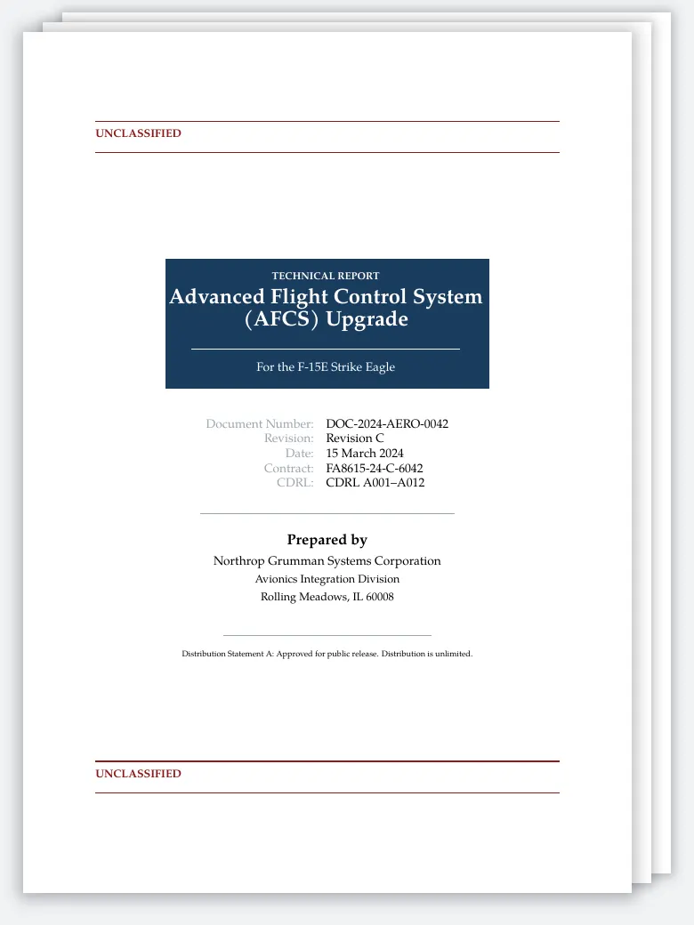 Aerospace Technical Report preview