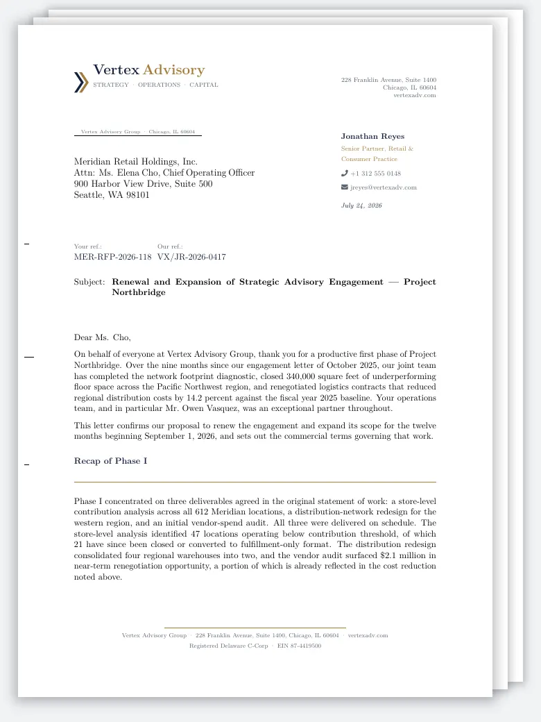 AkLetter Corporate Letterhead preview