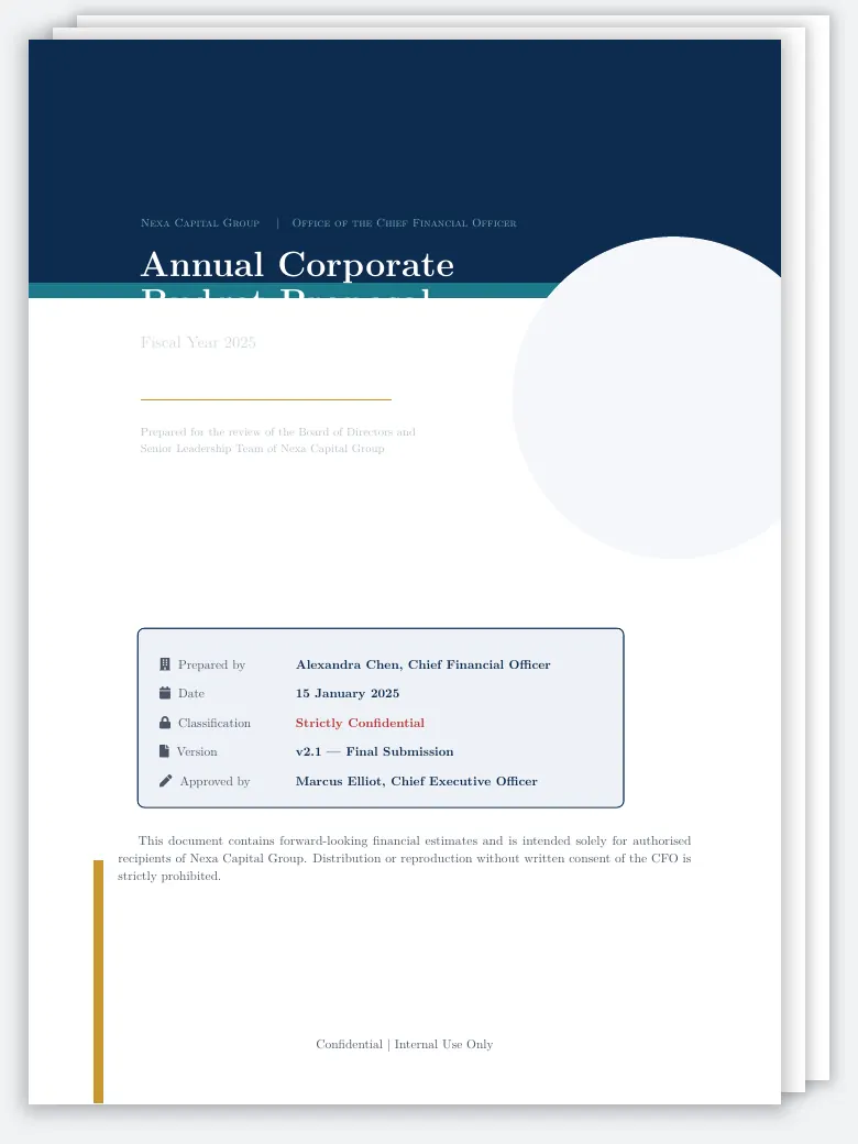 Annual Corporate Budget Proposal preview