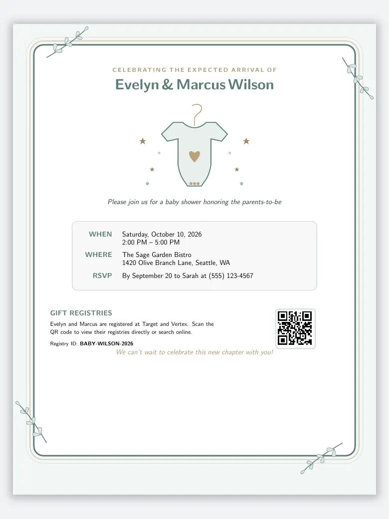 Baby Shower Invitation preview