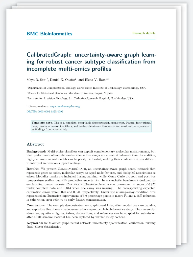 BioMed Central (BMC) Bioinformatics Template preview