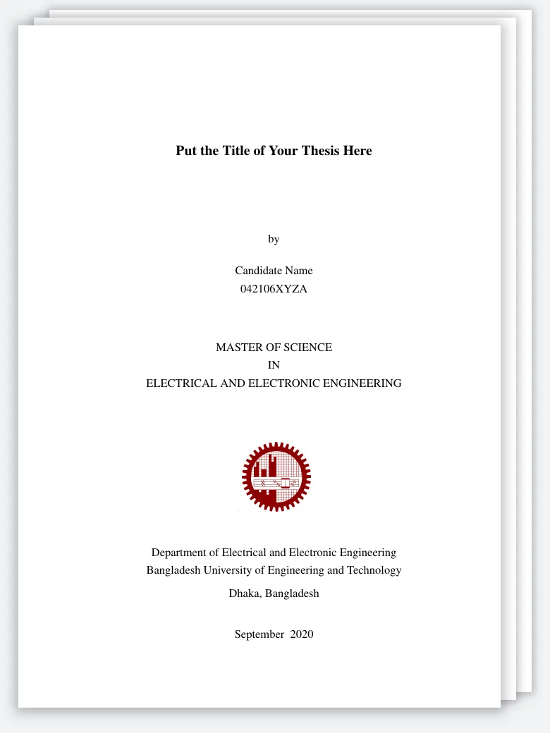 BUET Postgraduate Thesis preview