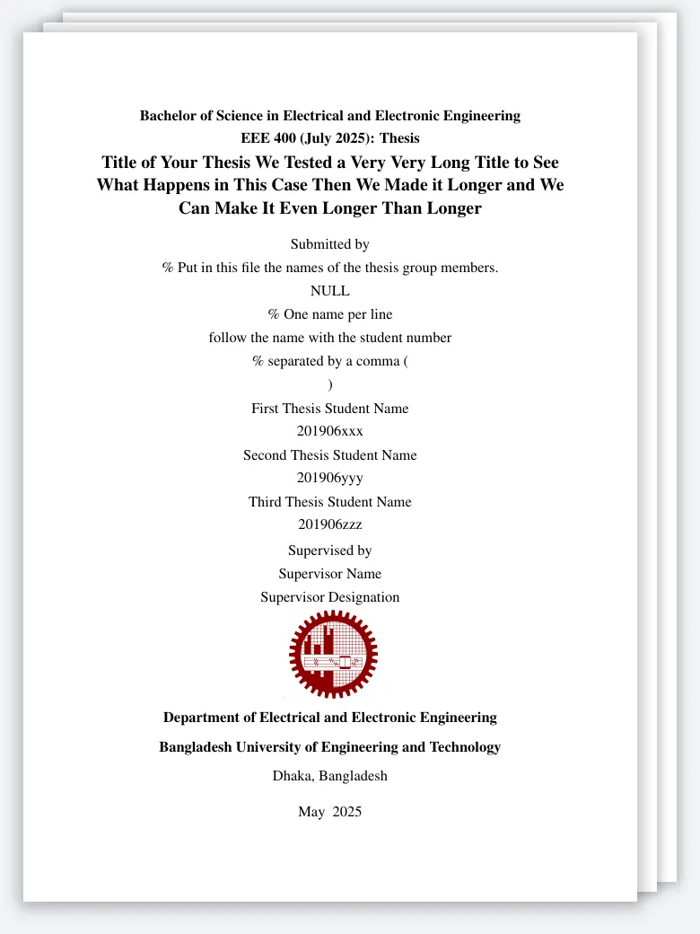 BUET Undergraduate Thesis preview