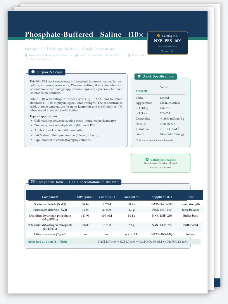 Buffer Recipe Card preview
