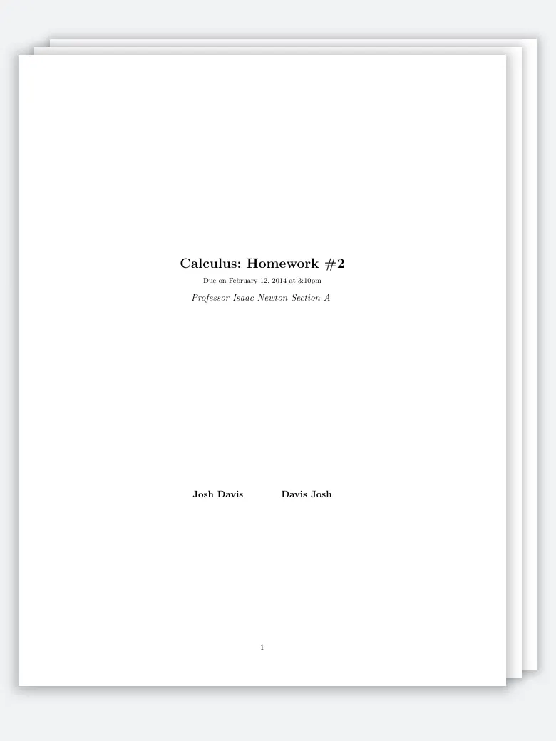 calculus Assignment preview