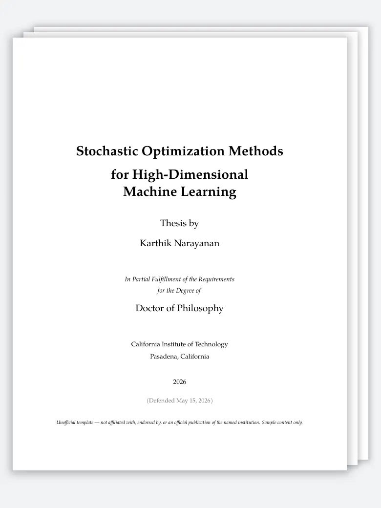 Caltech Thesis preview