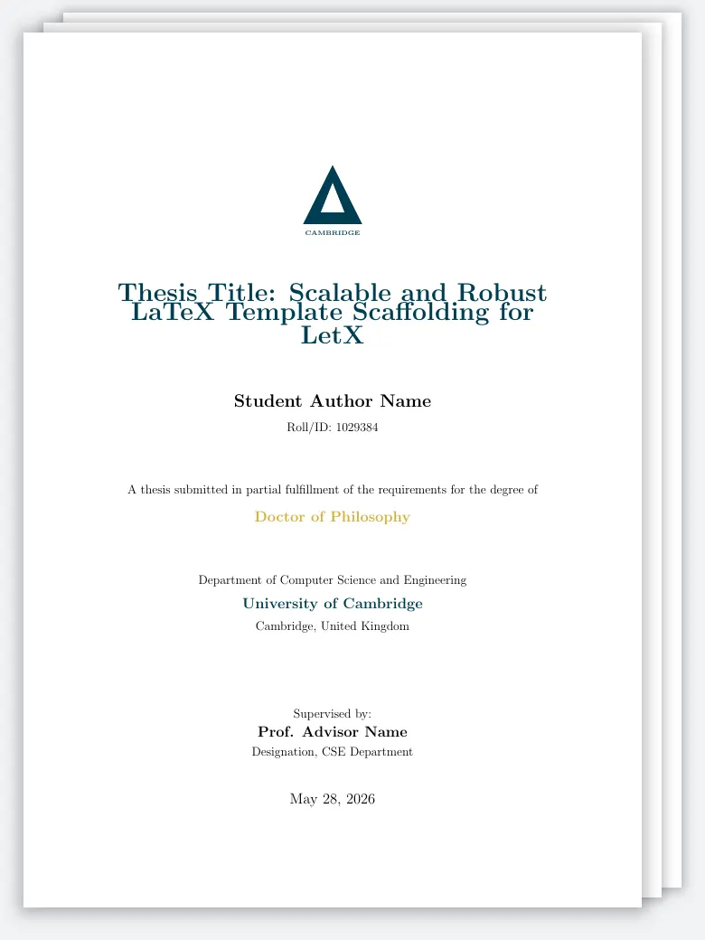 Cambridge Thesis preview
