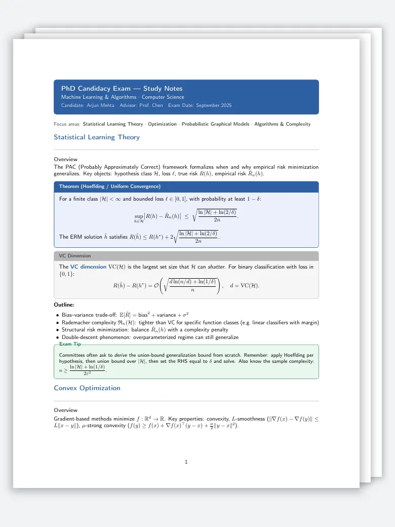 Candidacy Exam Notes preview