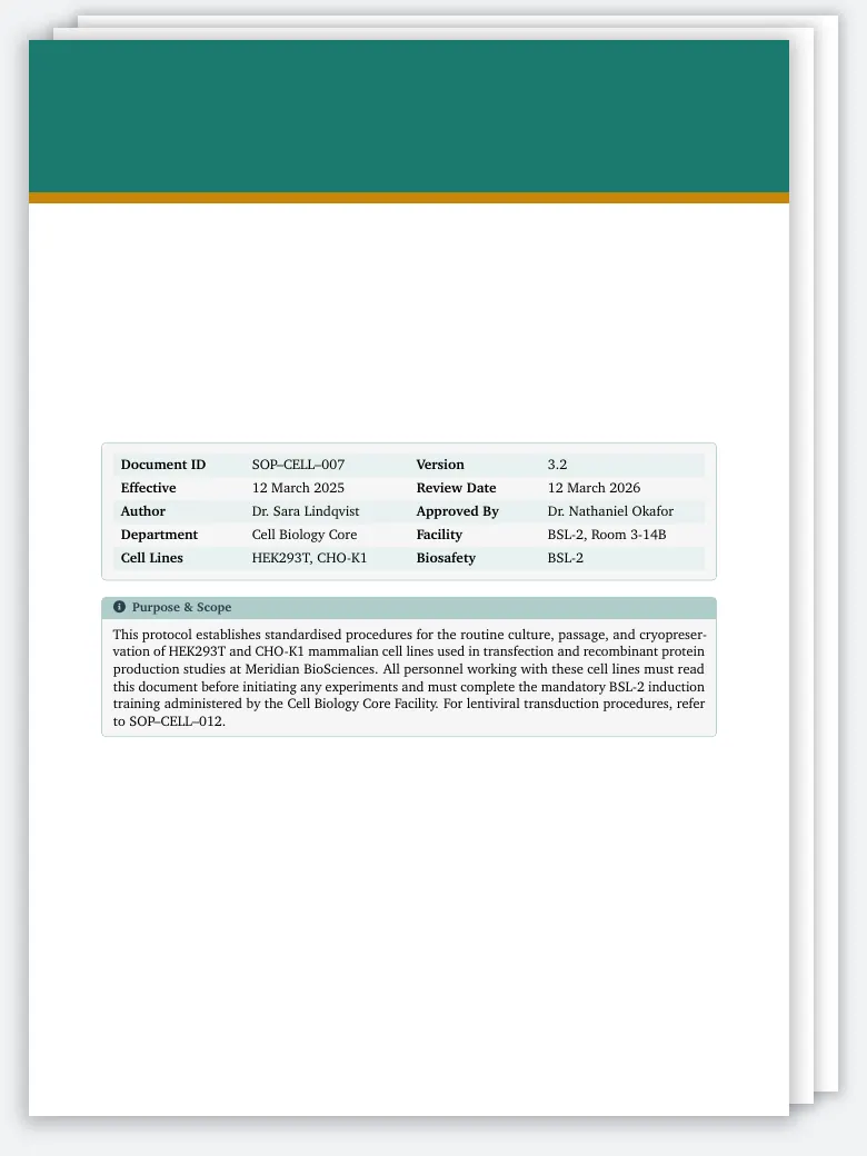 Cell Culture Protocol preview
