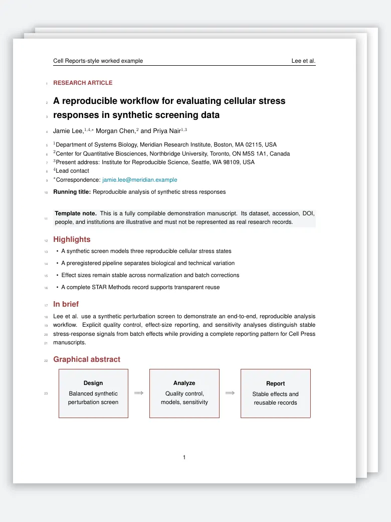 Cell Reports Template preview