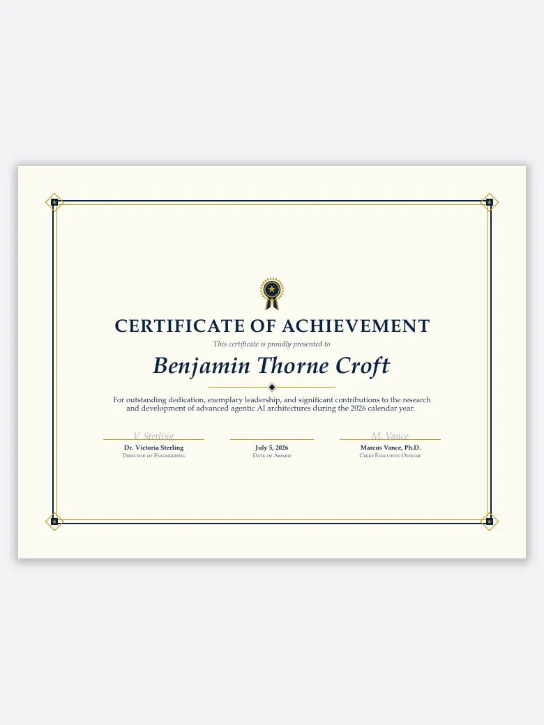 Certificate of Achievement preview