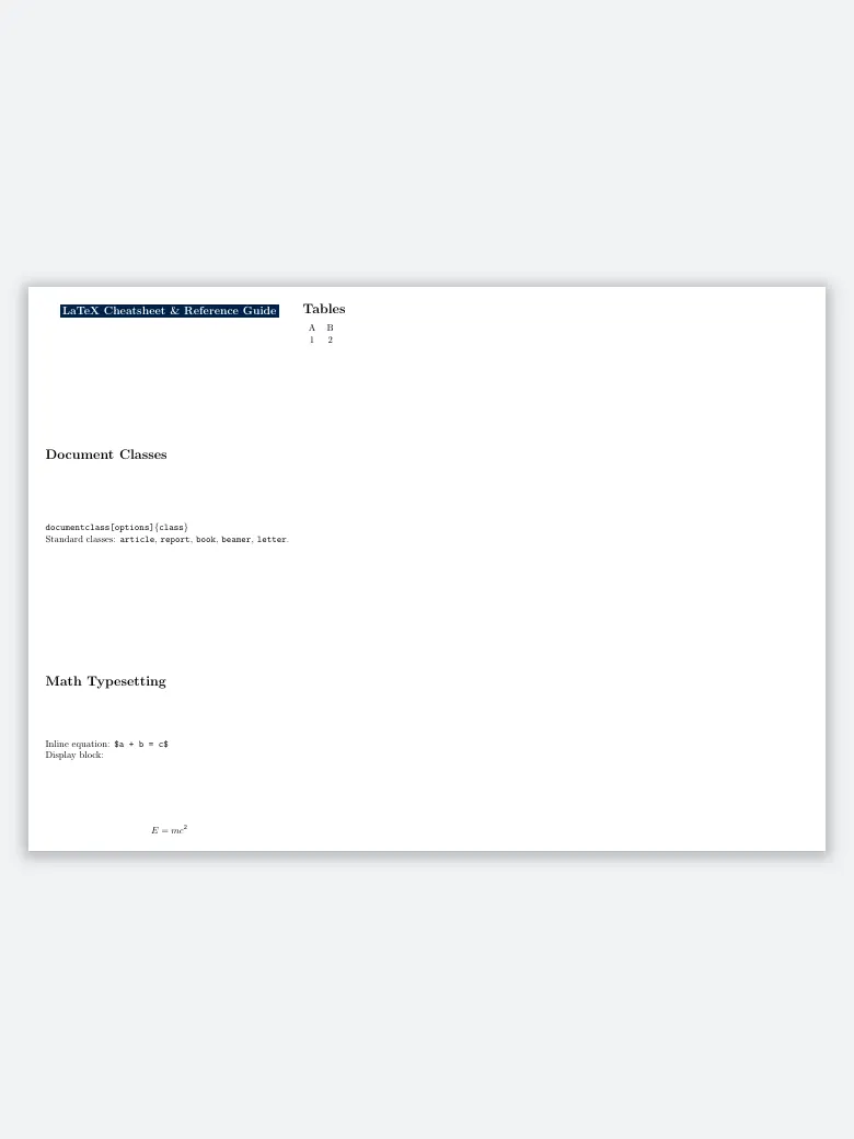 Multi-Column Cheatsheet preview