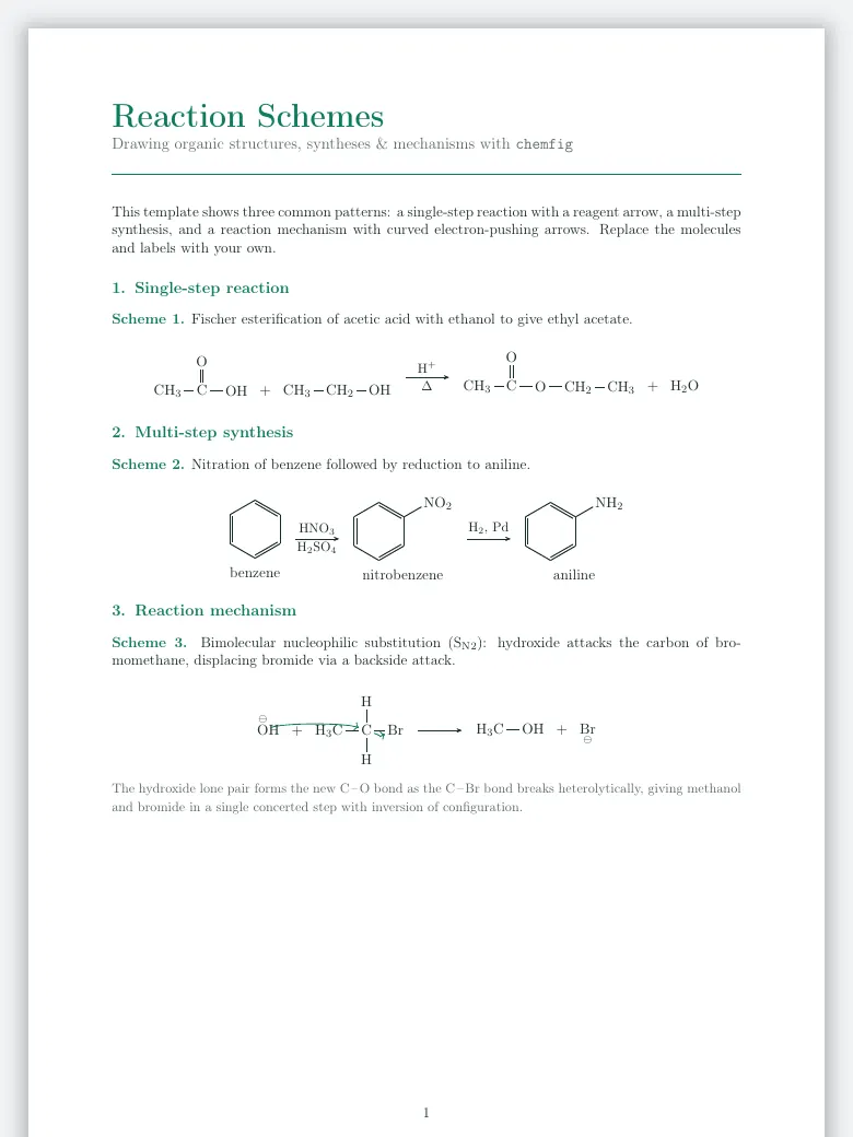 Chemistry Reaction Scheme preview