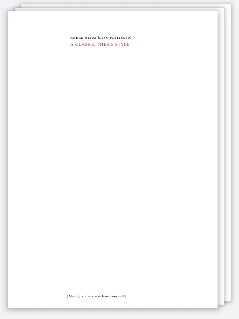 ClassicThesis preview