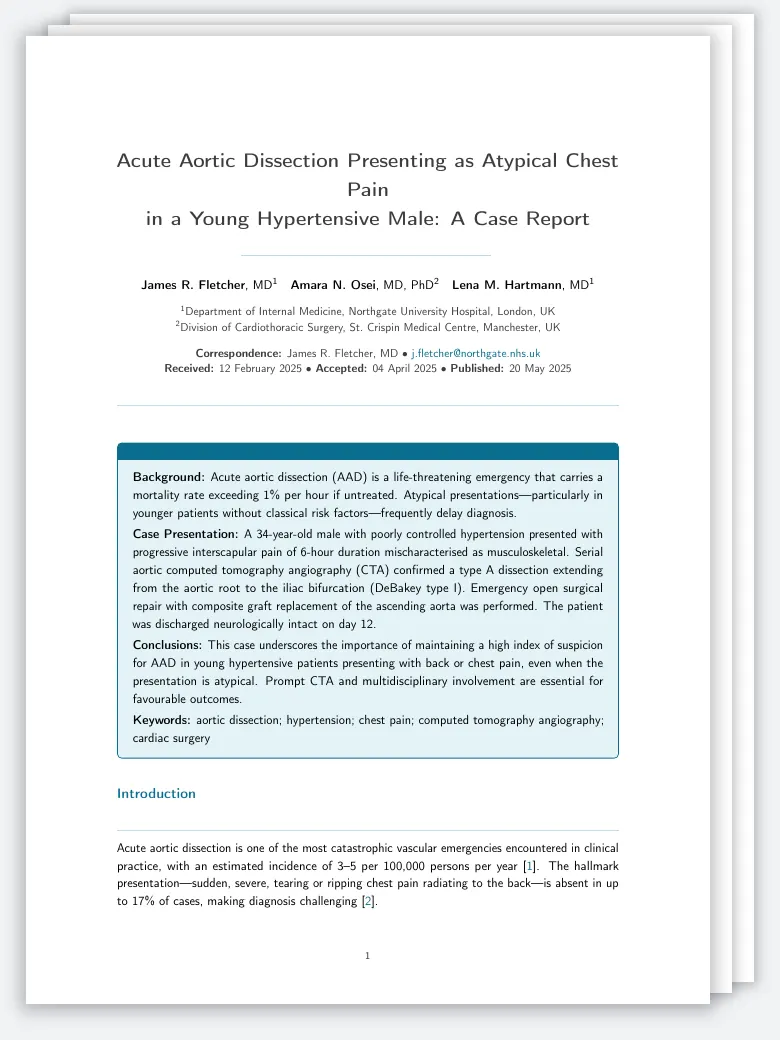 Clinical Case Report preview