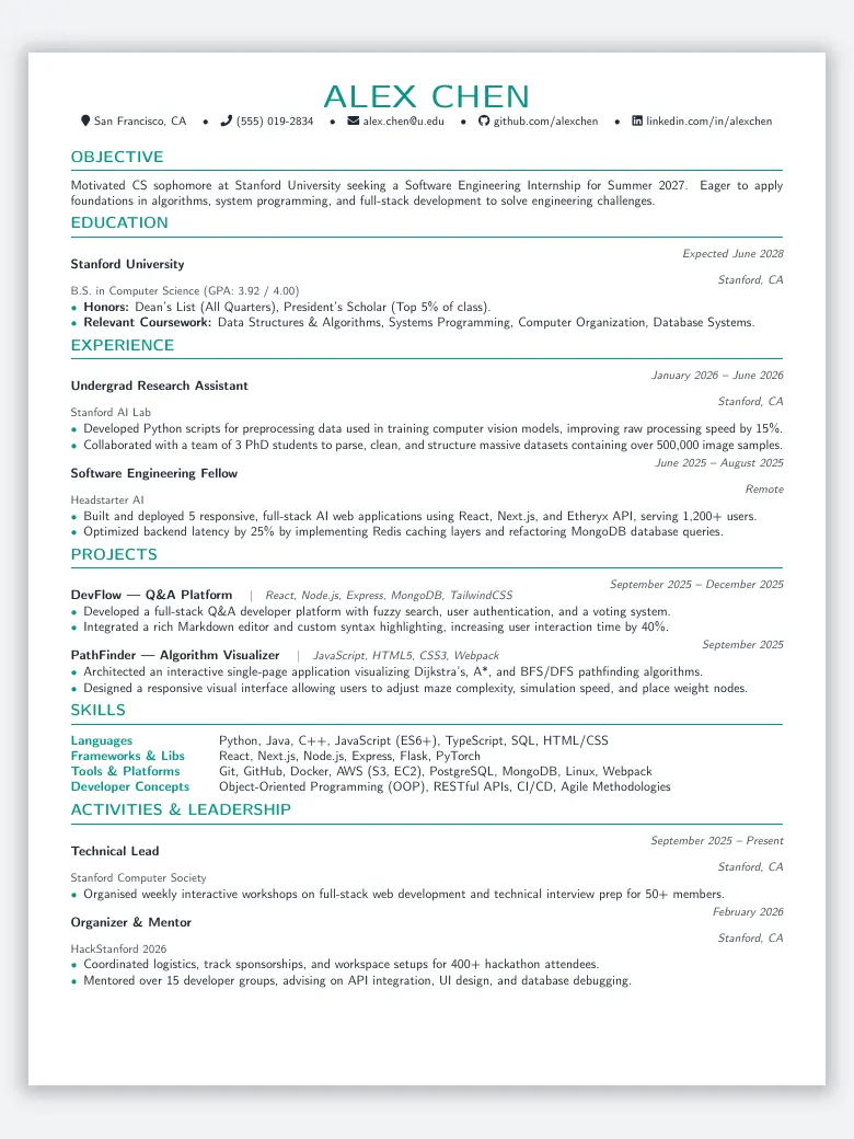 College Student Resume preview