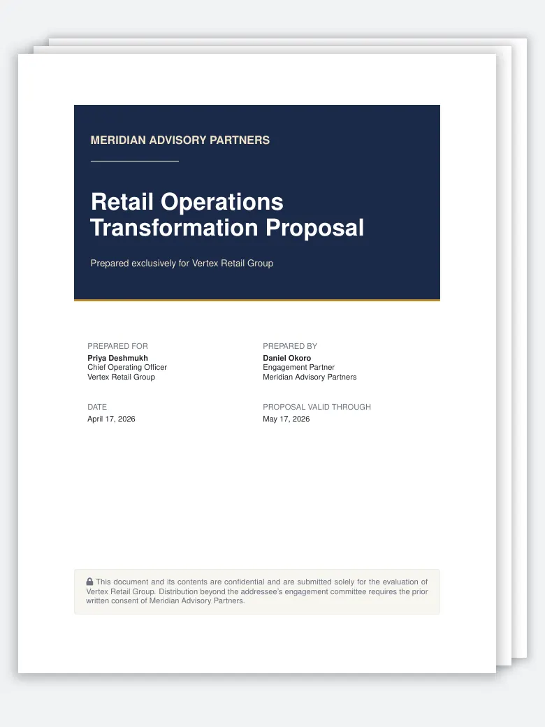 Consulting Proposal preview
