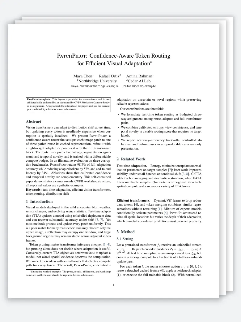 CVPR Workshop Camera-Ready Template preview