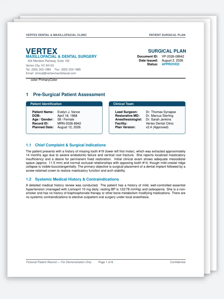 Dental Implant Surgery Plan preview