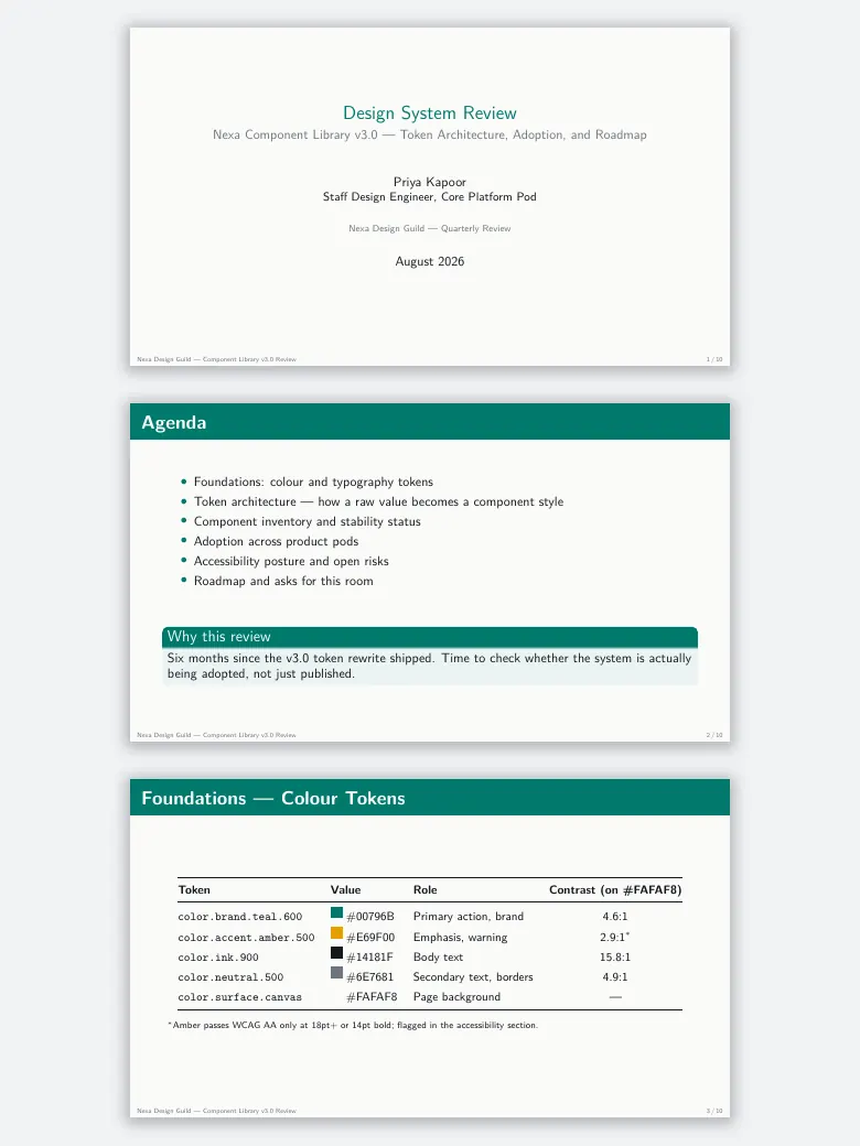 Design System Review Presentation preview