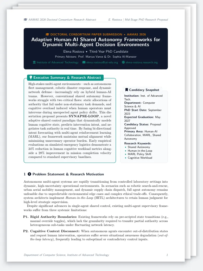 Doctoral Consortium Research Abstract preview