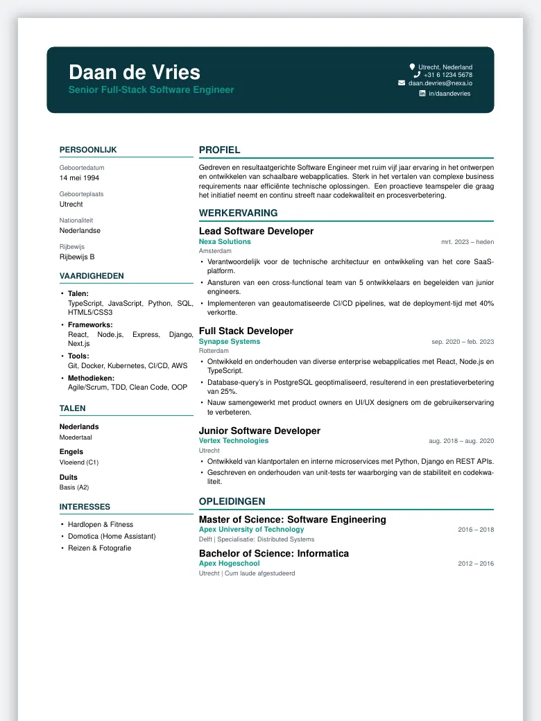 Dutch CV preview