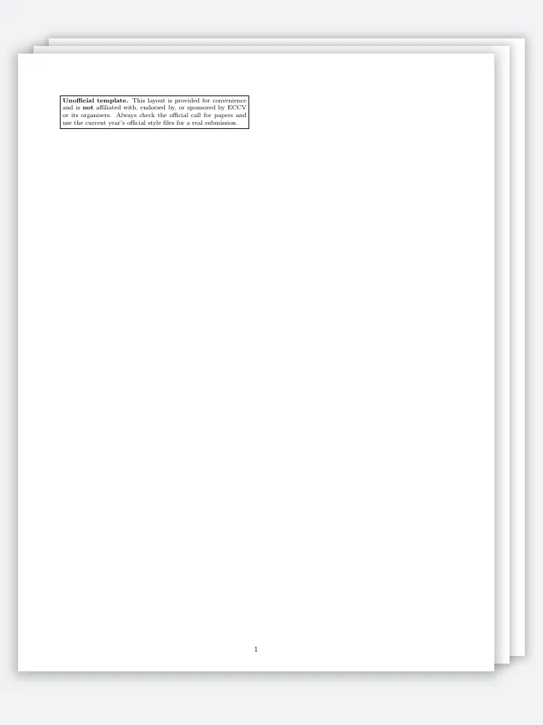 ECCV 2026 Submission Paper preview