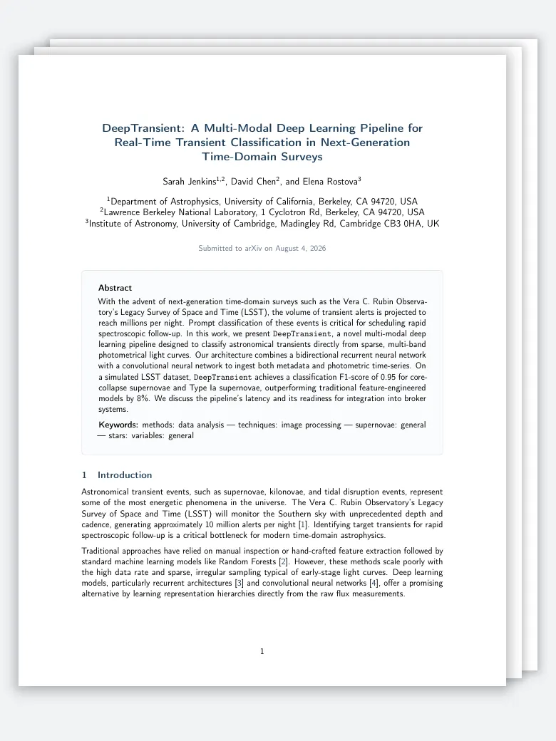 Elegant arXiv Preprint preview