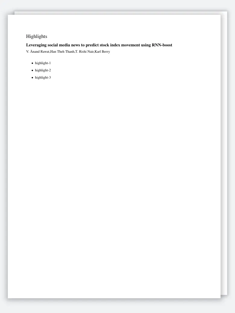 Elsevier CAS Double Column preview