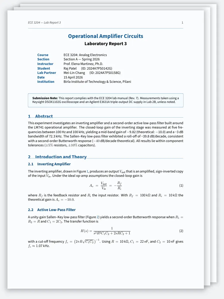 Engineering Lab Report preview