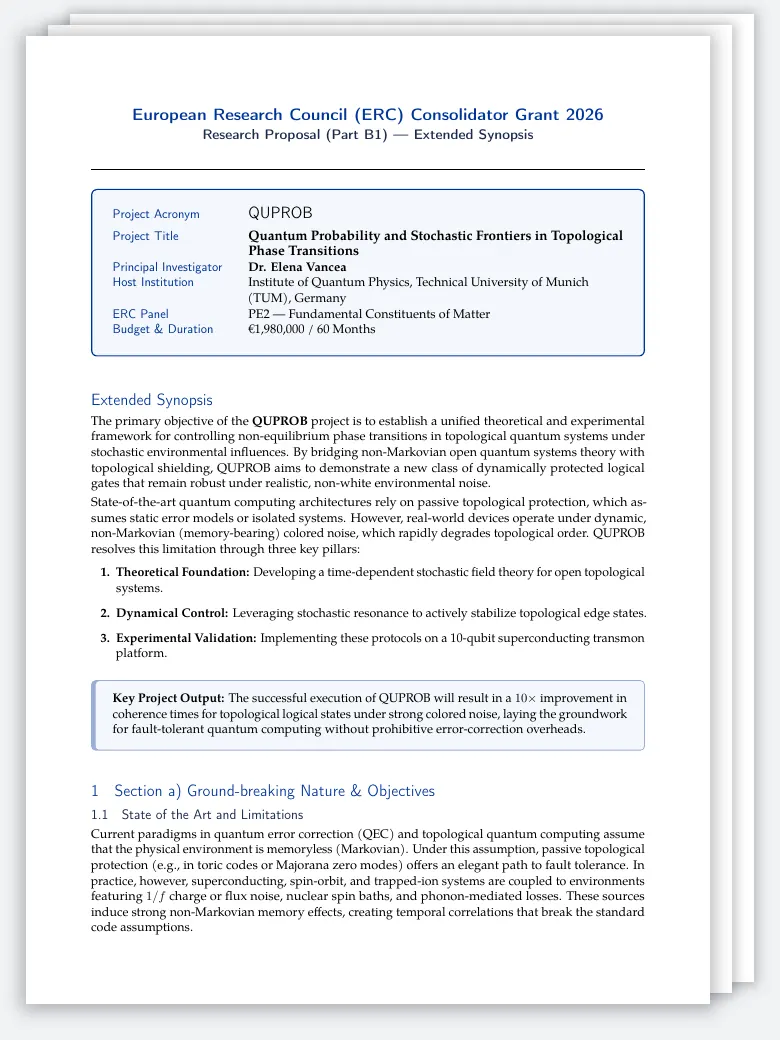 ERC Grant Proposal preview