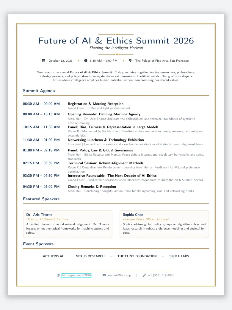 Event Program Brochure preview