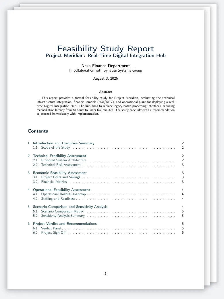 Feasibility Study Report preview
