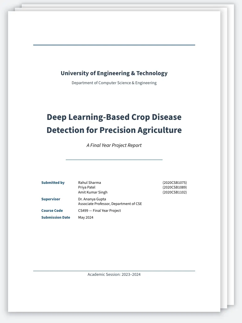 Final Year Project Report preview