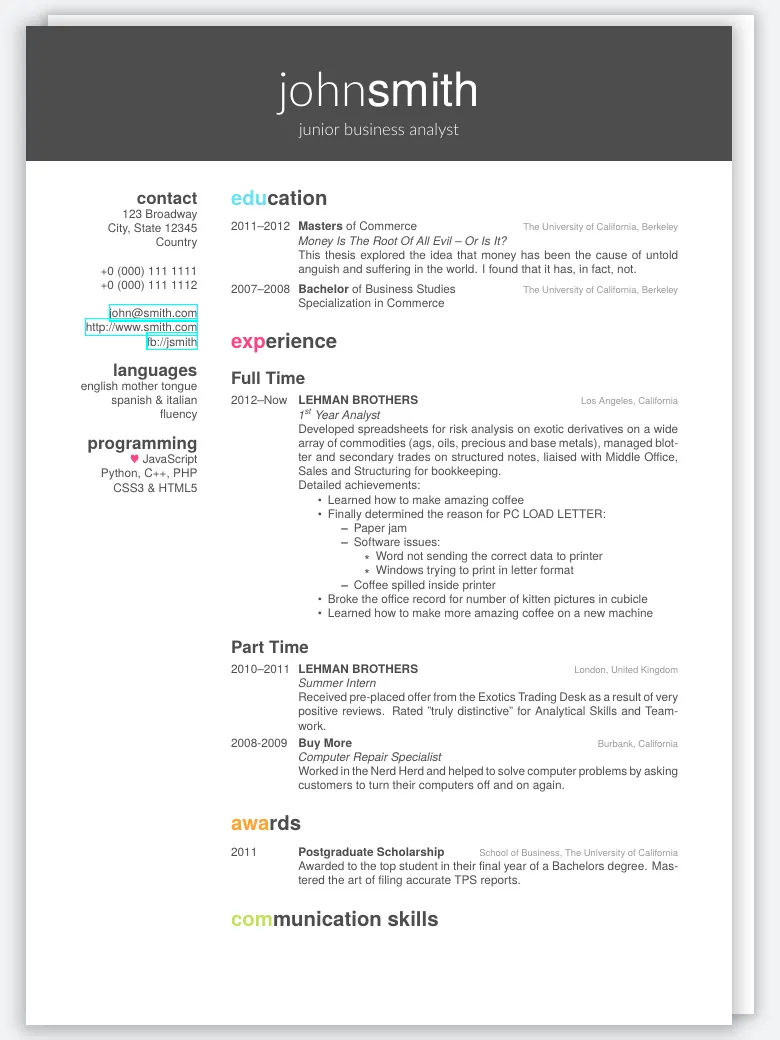 Friggeri CV preview