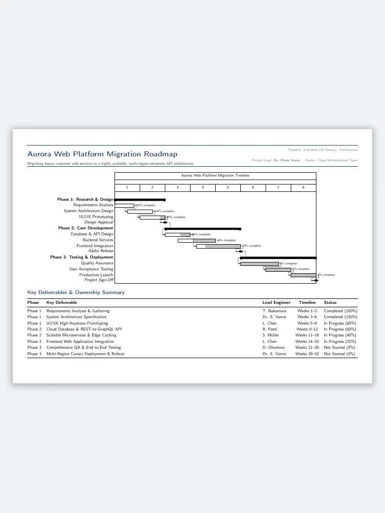 Gantt Project Plan preview