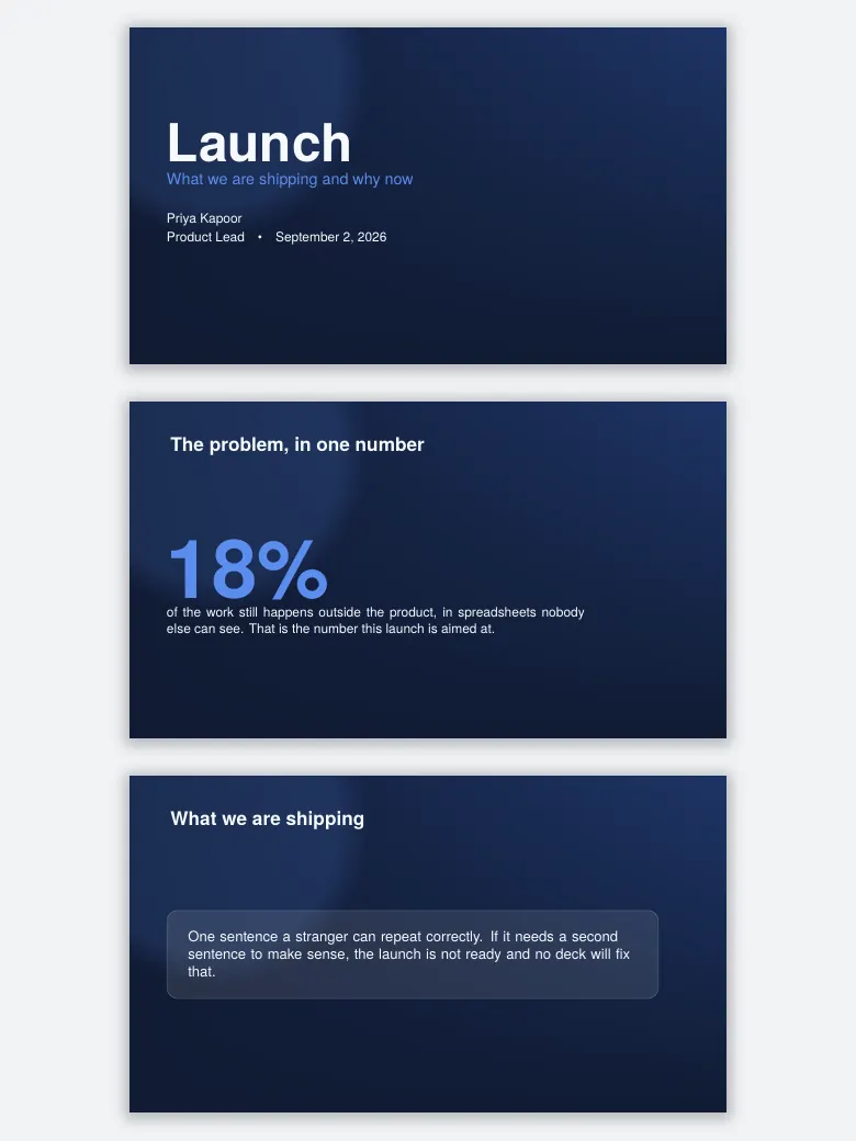 Glass Product Launch Deck preview