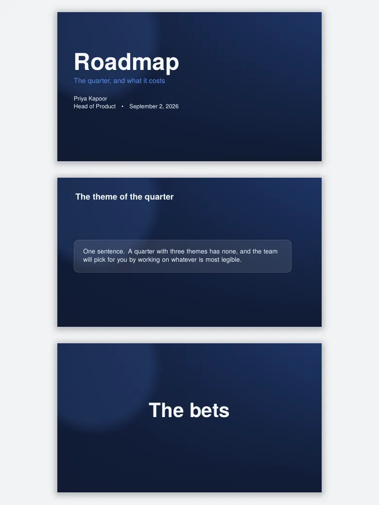 Glass Quarterly Roadmap Deck preview