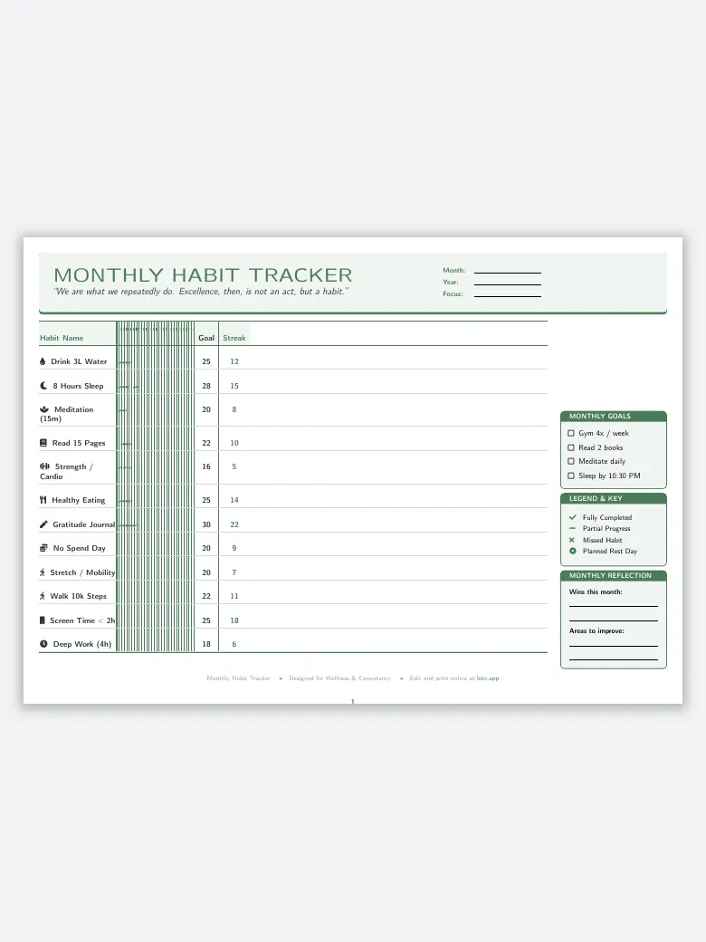 Habit Tracker preview