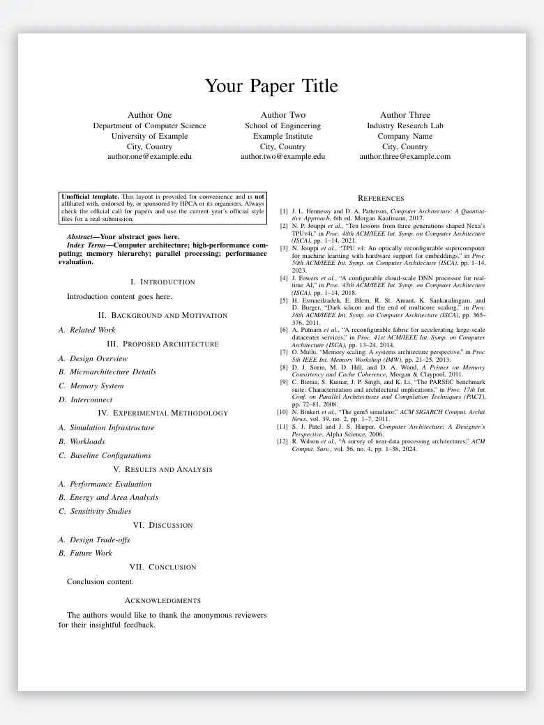 HPCA Architecture Paper preview