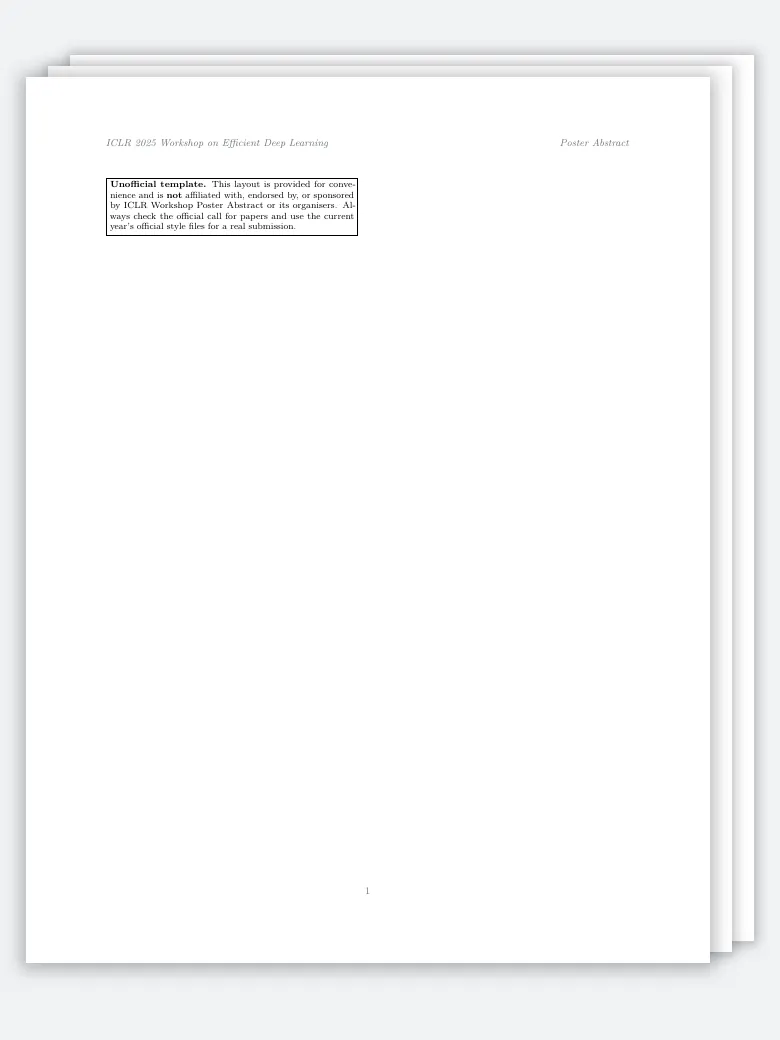 ICLR Workshop Poster Abstract preview