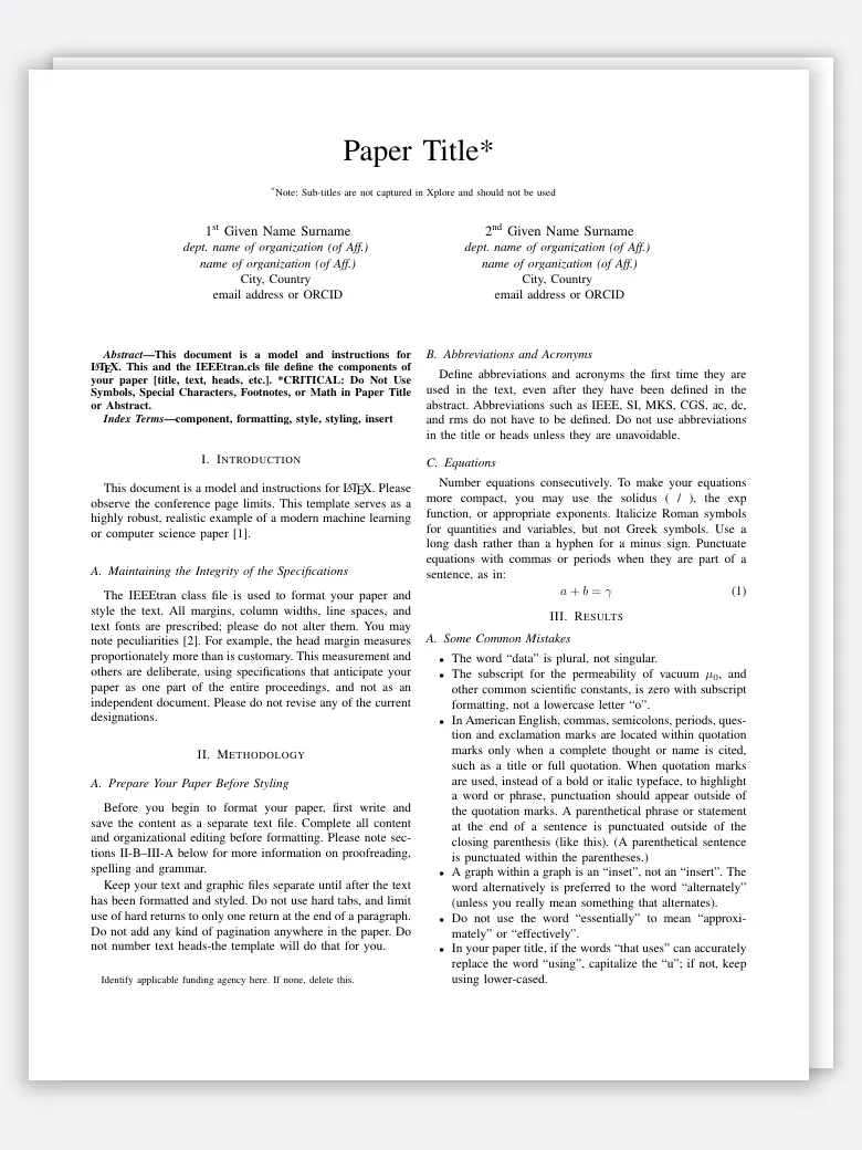 IEEE Conference Paper preview