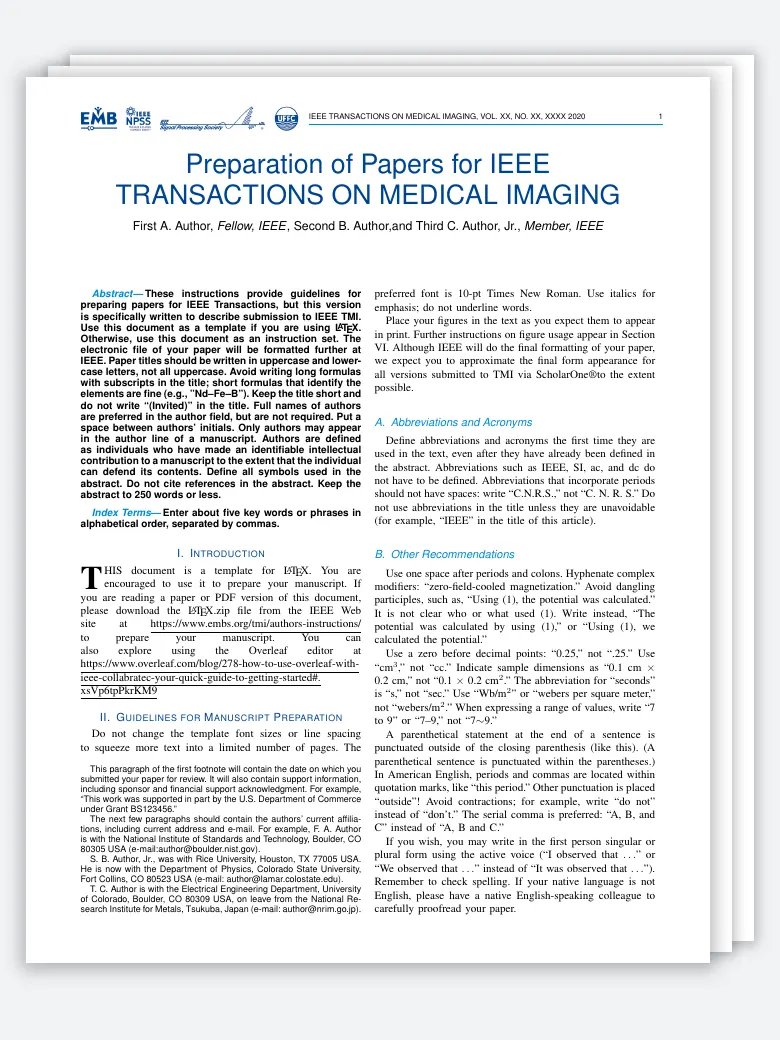 IEEE Transactions on Medical Imaging preview