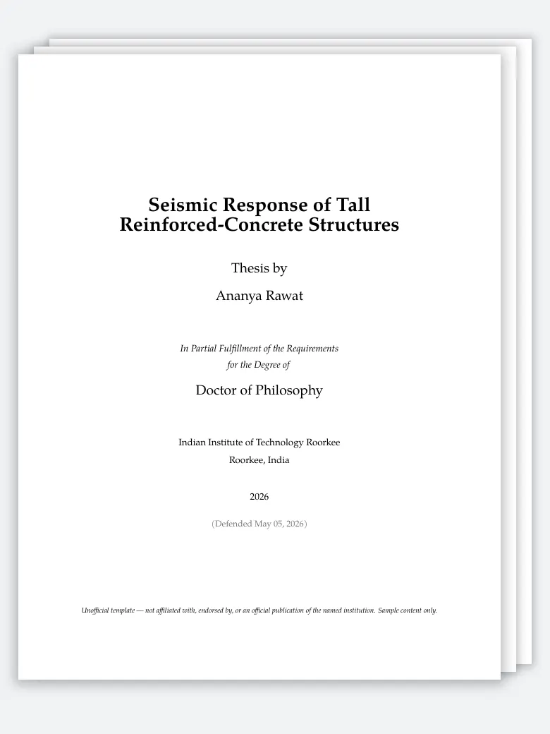 IIT Roorkee Thesis preview
