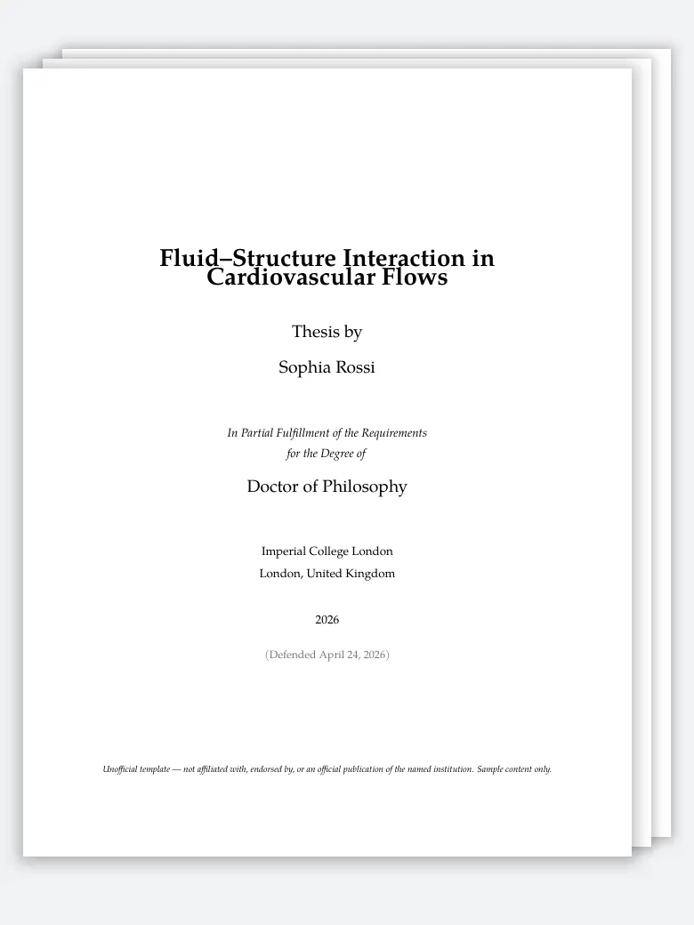 Imperial College London Thesis preview