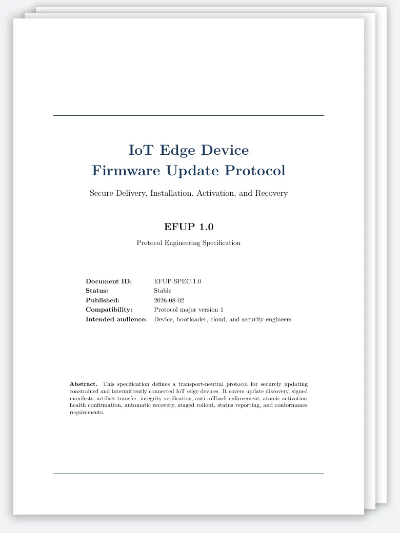 IoT Edge Device Firmware Update Protocol preview