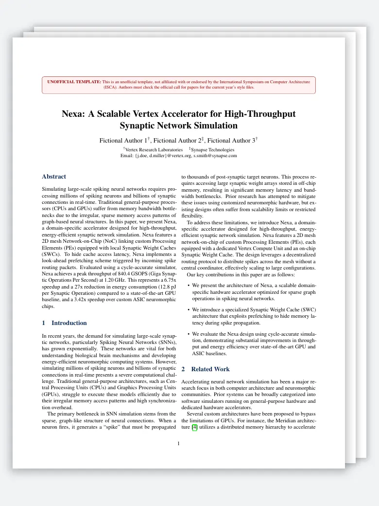 ISCA Architecture Paper preview