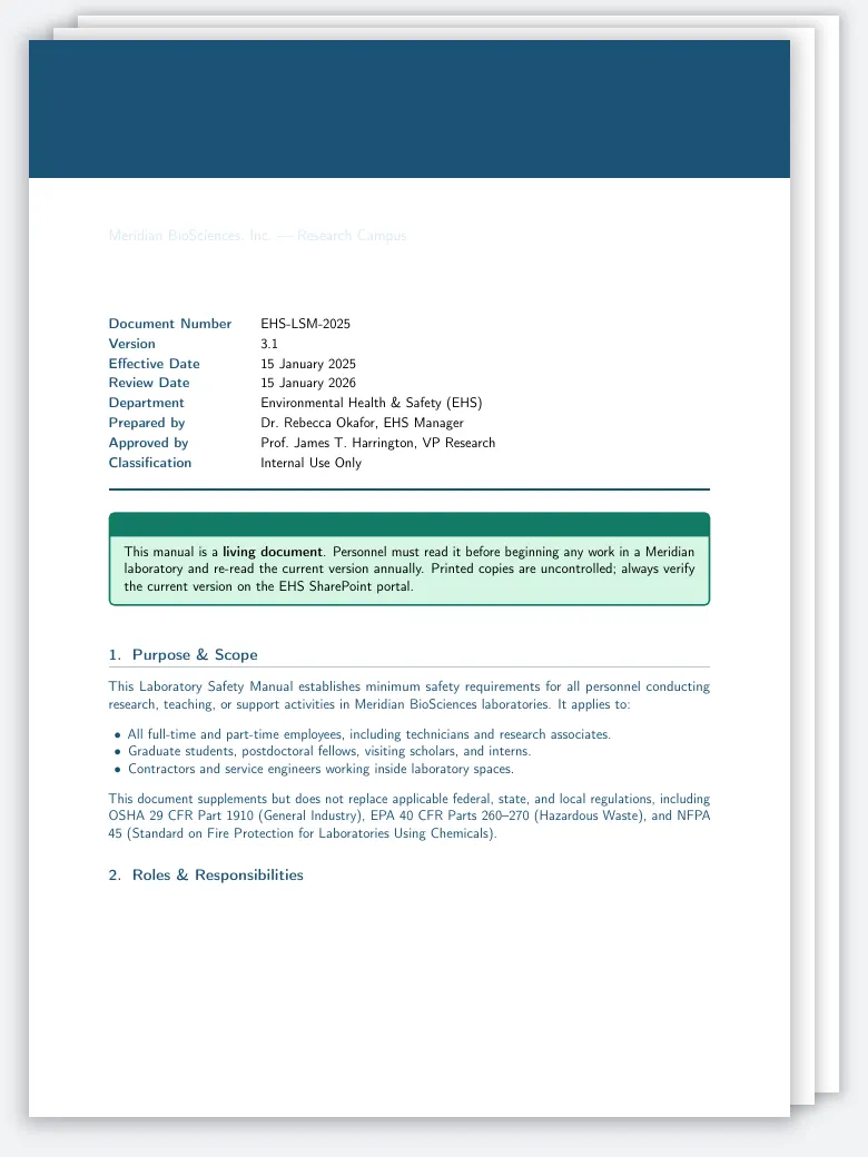 Lab Safety Manual preview