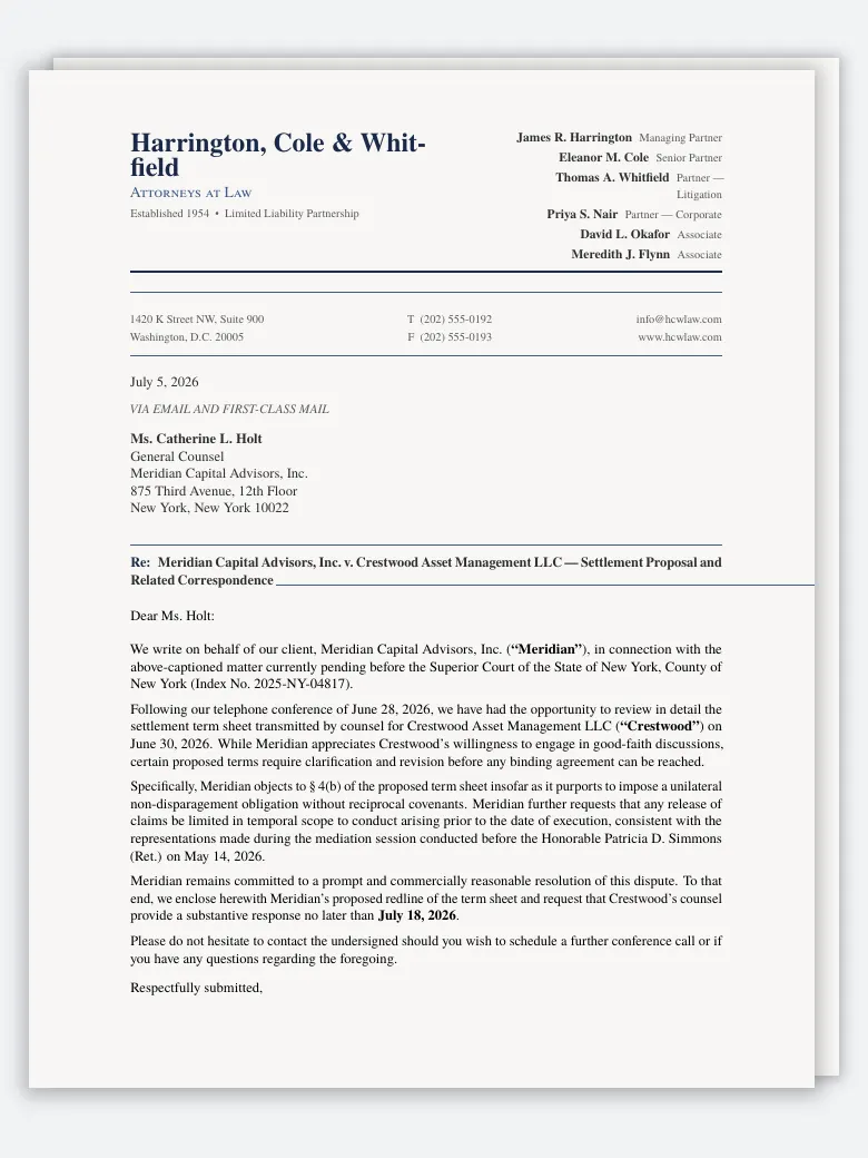 Law Firm Letterhead preview