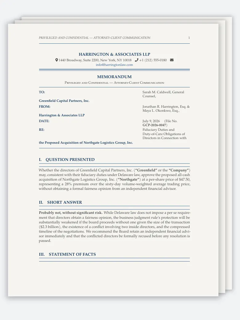 Legal Memorandum preview